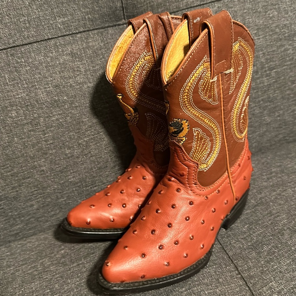 Cowboy boots size 10 Portillo Salvaje ostrich
